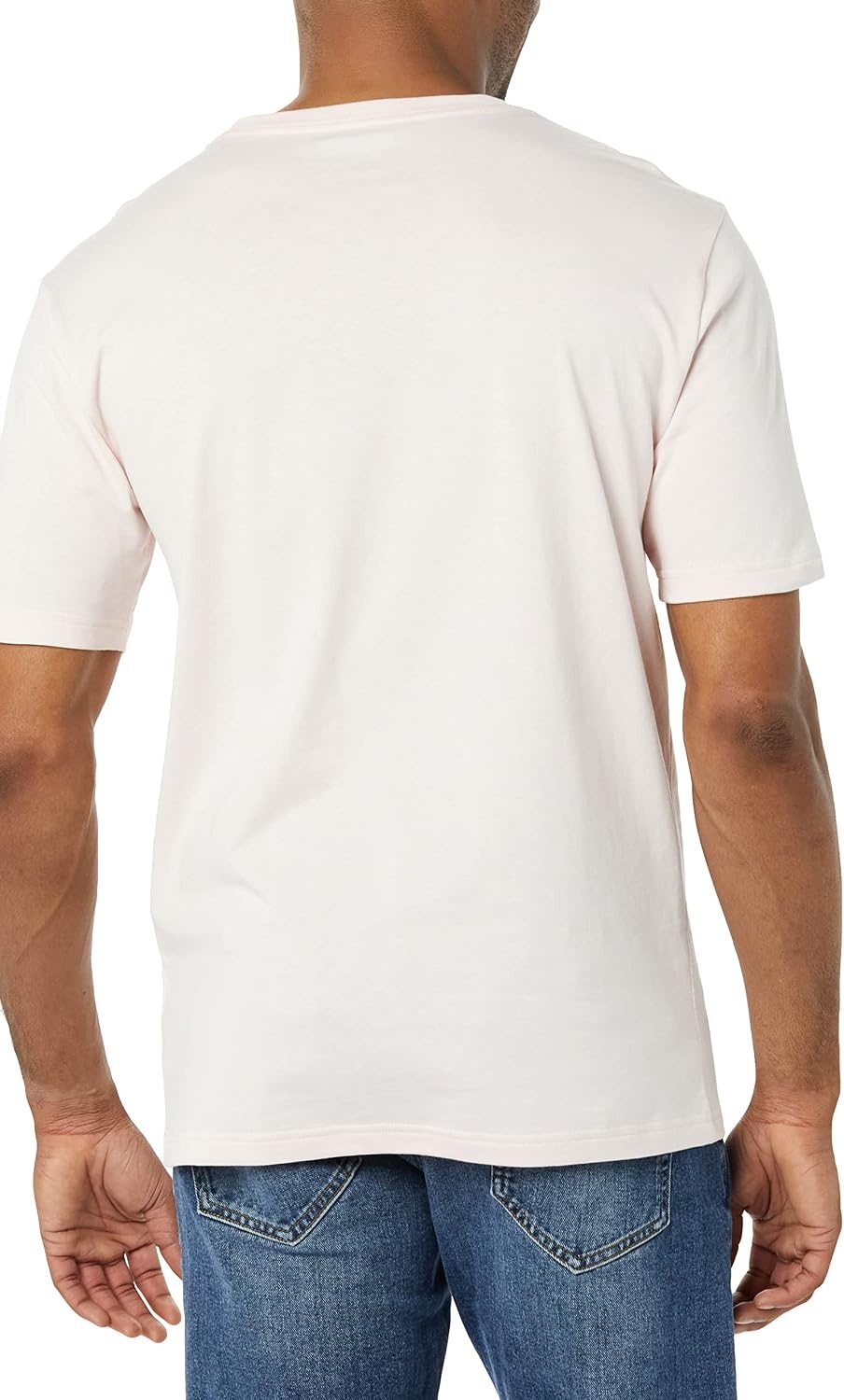 image:imageAmazon Essentials Mens ShortSleeve Crewneck TShirtsHeather GreyPale Pink