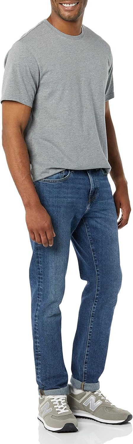 image:imageAmazon Essentials Mens ShortSleeve Crewneck TShirtsHeather GreyWhite