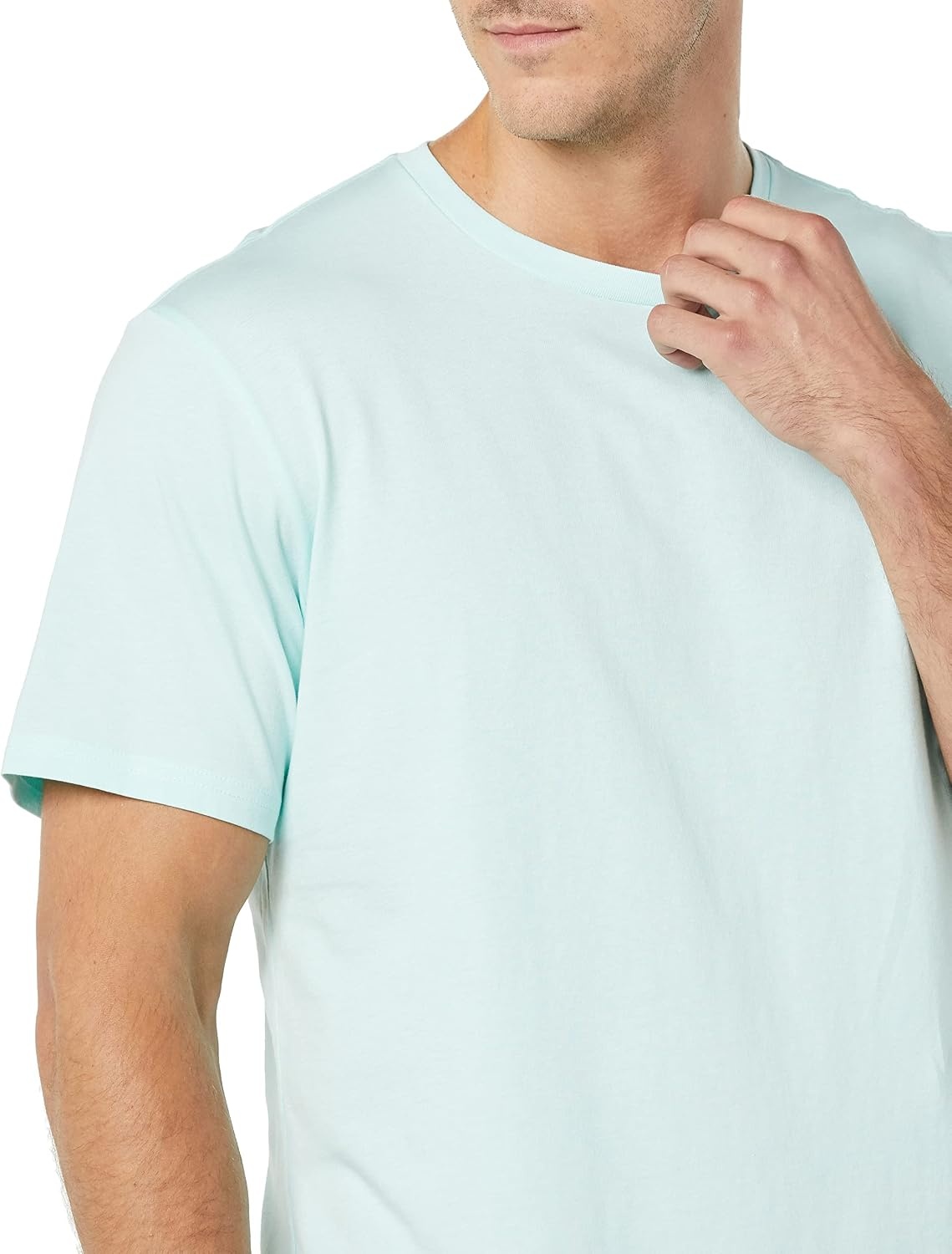 image:imageAmazon Essentials Mens ShortSleeve Crewneck TShirtsLight BlueLight Aqua