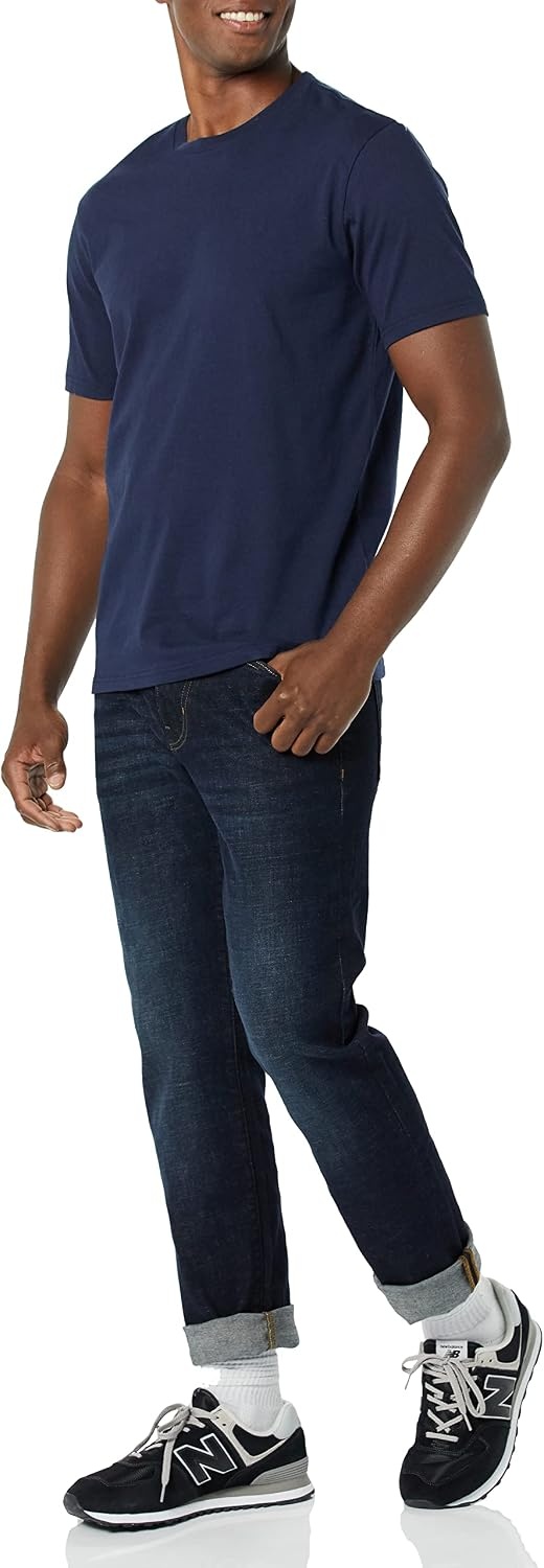 image:imageAmazon Essentials Mens ShortSleeve Crewneck TShirtsNavyDark Blue