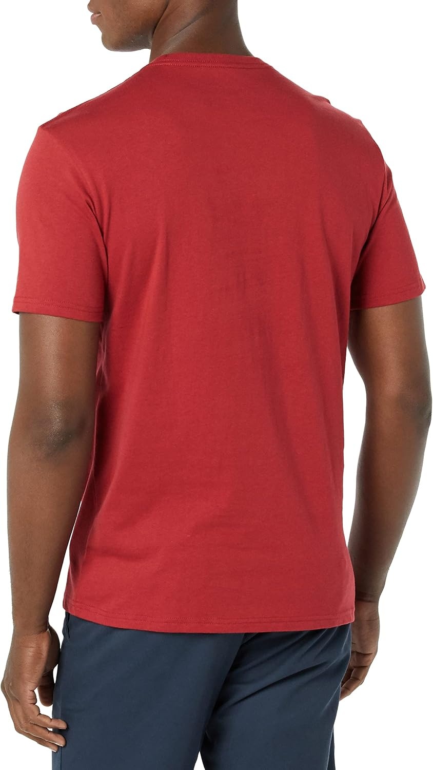 image:imageAmazon Essentials Mens ShortSleeve Crewneck TShirtsNavyDark Red