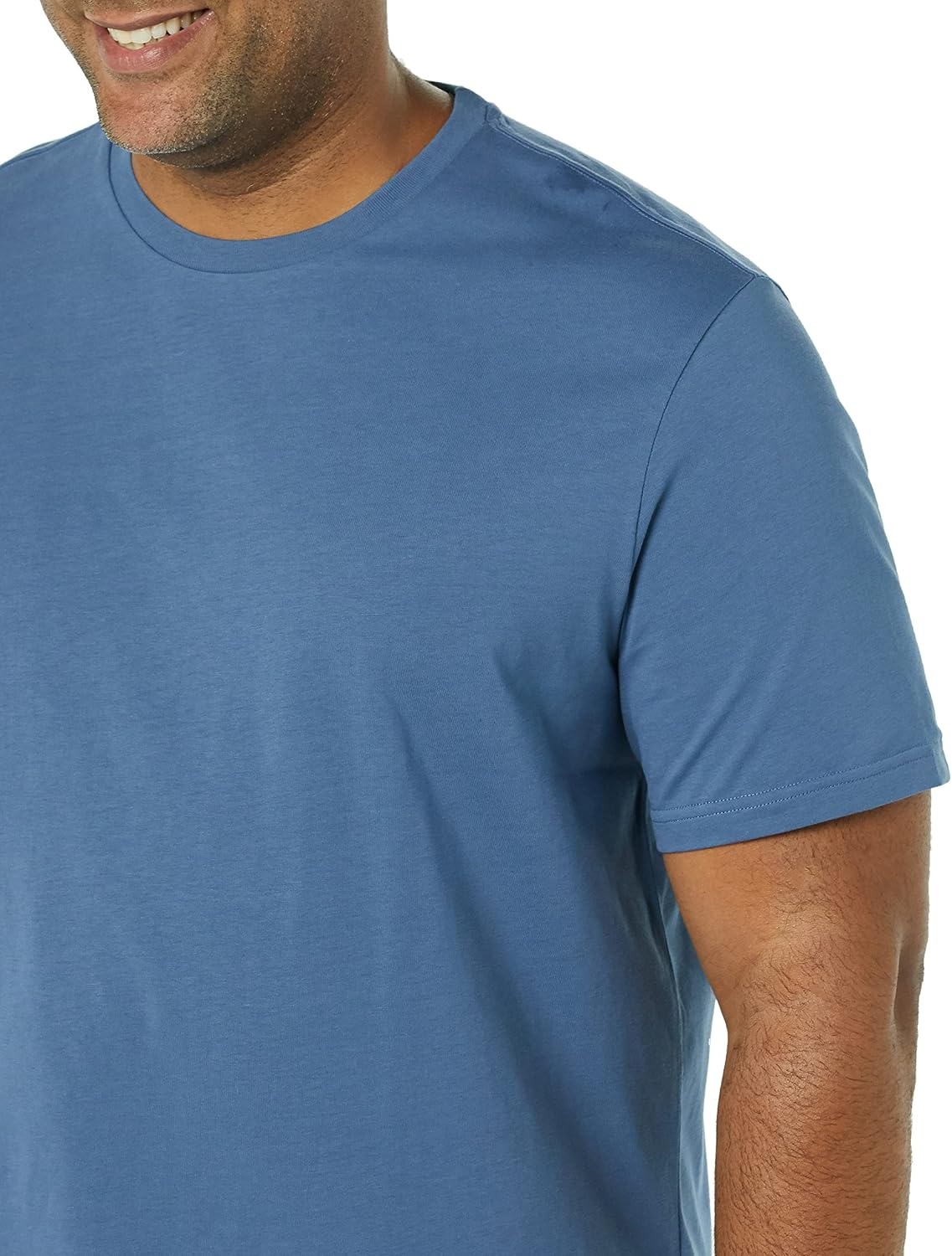 image:imageAmazon Essentials Mens ShortSleeve Crewneck TShirtsWashed Blue Tonal Floral Print