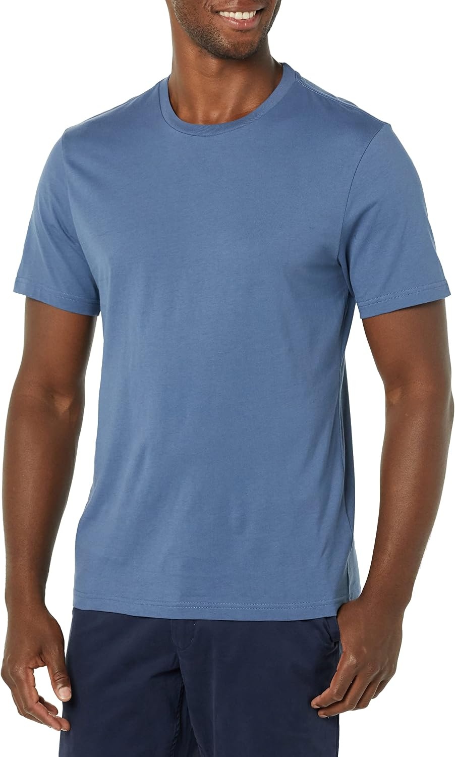 image:imageAmazon Essentials Mens ShortSleeve Crewneck TShirtsWashed Blue Tonal Floral Print
