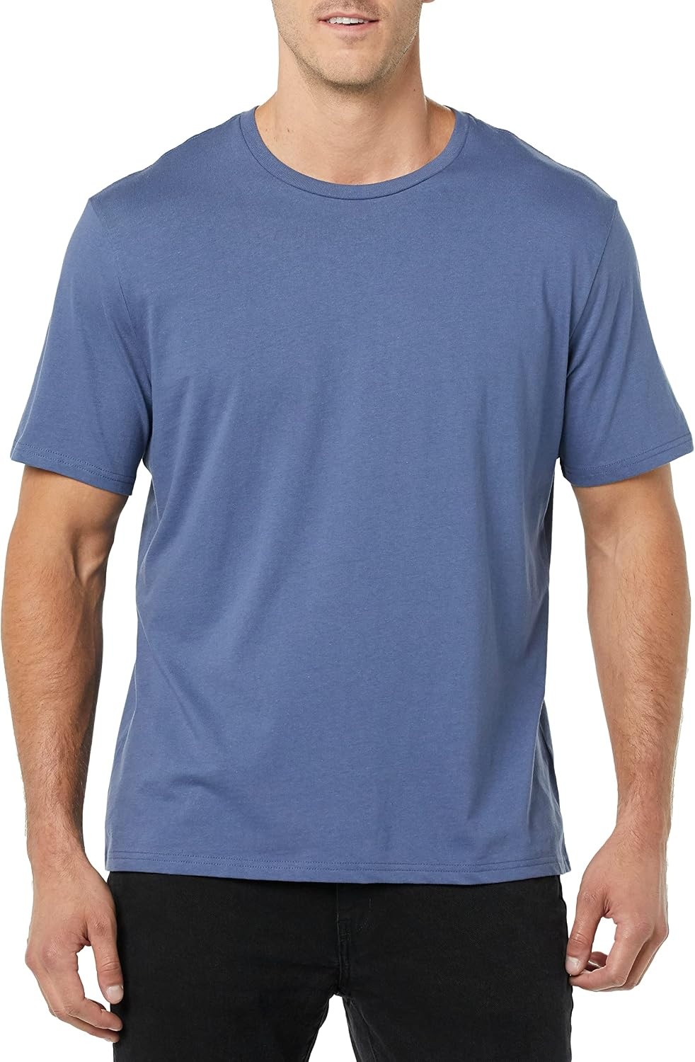 image:imageAmazon Essentials Mens ShortSleeve Crewneck TShirtsWashed BlueLavendar