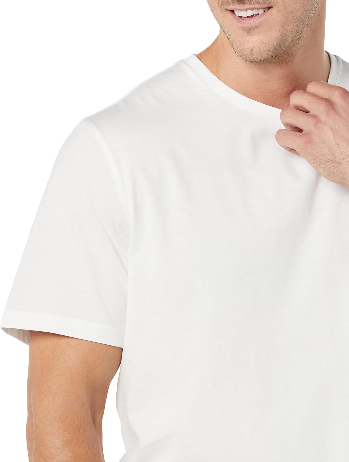 image:imageAmazon Essentials Mens ShortSleeve Crewneck TShirtsWhiteWhite