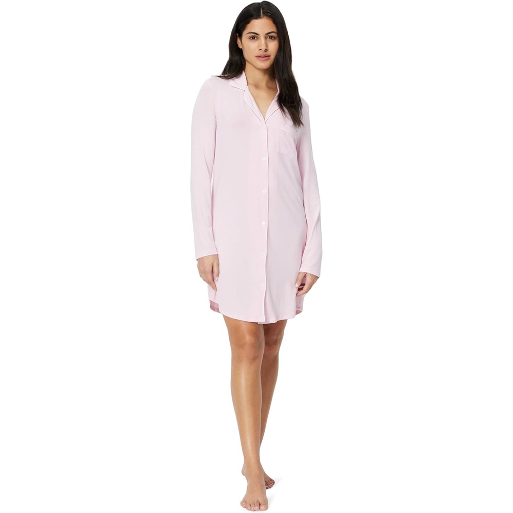 image:imageAmazon Essentials Womens Breathable Piped Nightshirt Available in Plus SizePink