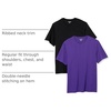 Amazon Essentials Men’s Short-Sleeve Crewneck T-Shirts(Black/Dark Purple)