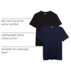 Amazon Essentials Men’s Short-Sleeve Crewneck T-Shirts(Black/Navy)