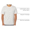 Amazon Essentials Men’s Short-Sleeve Crewneck T-Shirts(Navy  Boat Print)