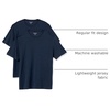 Amazon Essentials Men’s Short-Sleeve Crewneck T-Shirts(Navy/Navy)