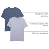 Amazon Essentials Men’s Short-Sleeve Crewneck T-Shirts(Washed Blue/Lavendar)