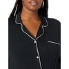 Amazon Essentials Women’s Breathable Piped Nightshirt (Available in Plus Size)(Black)