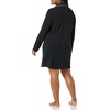 Amazon Essentials Women’s Breathable Piped Nightshirt (Available in Plus Size)(Black)