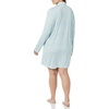 Amazon Essentials Women’s Breathable Piped Nightshirt (Available in Plus Size)(Blue Pink Leopard)