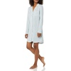 Amazon Essentials Women’s Breathable Piped Nightshirt (Available in Plus Size)(Blue Pink Leopard)