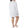 Amazon Essentials Women’s Breathable Piped Nightshirt (Available in Plus Size)(Light Heather Grey)