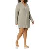 Amazon Essentials Women’s Breathable Piped Nightshirt (Available in Plus Size)(Smokey Grey)