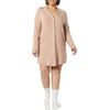 Amazon Essentials Women’s Breathable Piped Nightshirt (Available in Plus Size)(Taupe)