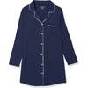 Amazon Essentials Women’s Breathable Piped Nightshirt (Available in Plus Size)(Washed Navy)