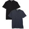 Amazon Essentials Men’s Short-Sleeve Crewneck T-Shirts(Black/Navy)