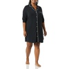 Amazon Essentials Women’s Breathable Piped Nightshirt (Available in Plus Size)(Black)