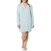 Amazon Essentials Women’s Breathable Piped Nightshirt (Available in Plus Size)(Blue Pink Leopard)