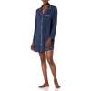 Amazon Essentials Women’s Breathable Piped Nightshirt (Available in Plus Size)(Washed Navy)