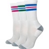 Amazon Essentials Women’s Pickleball Sport Crew Socks, 3 Pairs(Purple/Green/Blue)