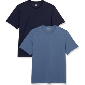 Amazon Essentials Men’s Short-Sleeve Crewneck T-Shirts(Navy/Dark Blue)