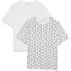 Amazon Essentials Men’s Short-Sleeve Crewneck T-Shirts(White  Pineapple Print)