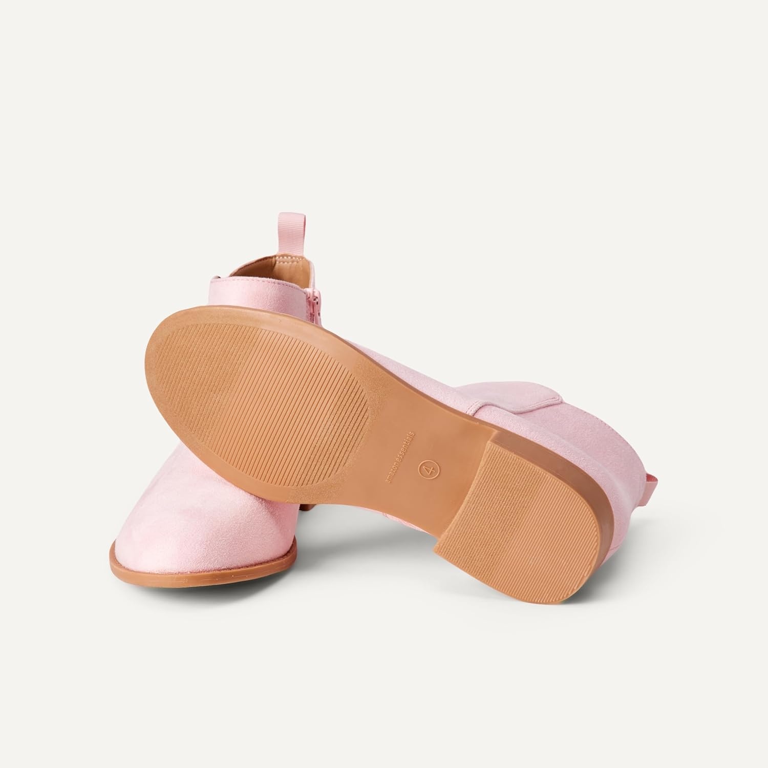 image:imageAmazon Essentials Girls Ankle Boots With ZipperPink Faux Suede