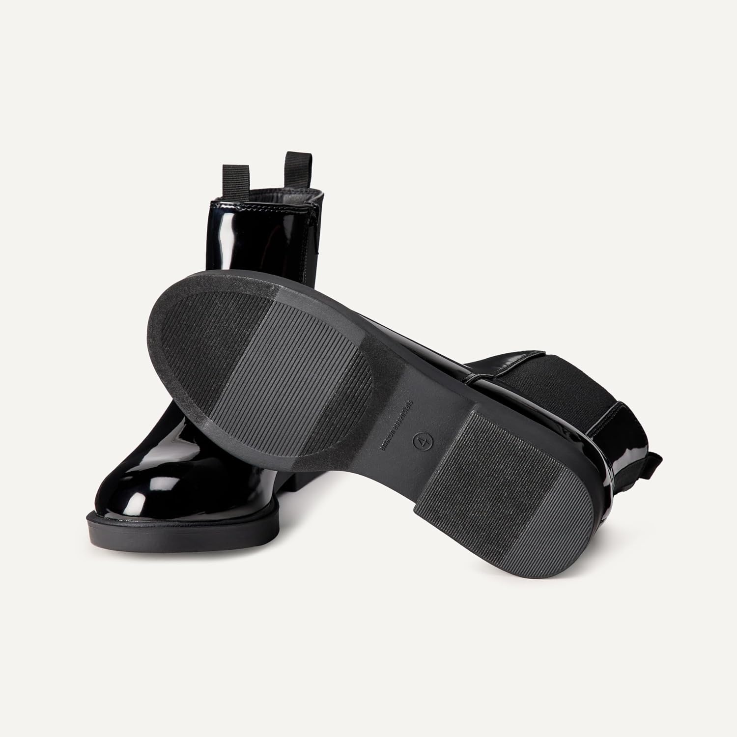image:imageAmazon Essentials Girls Chelsea Ankle BootsBlack Patent