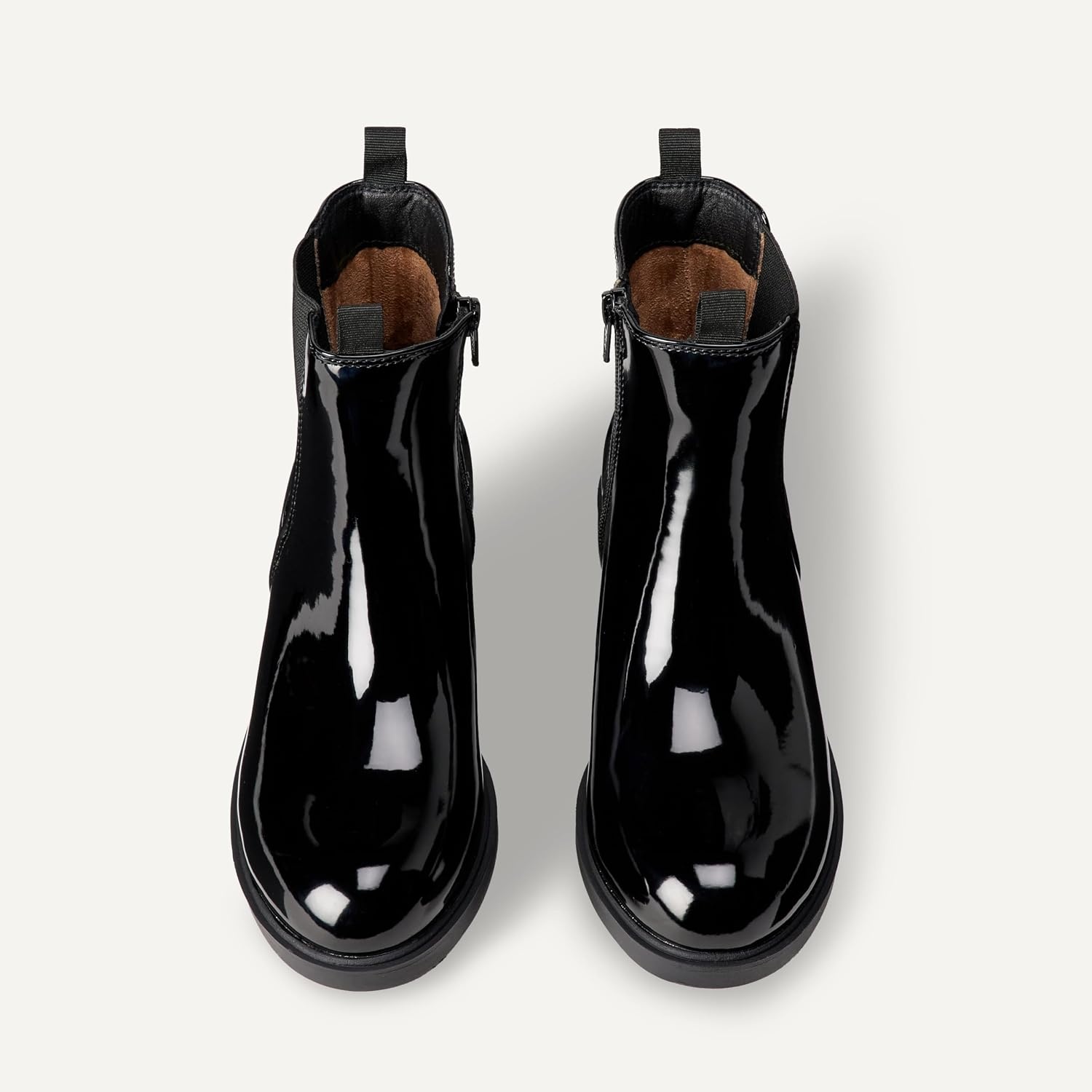 image:imageAmazon Essentials Girls Chelsea Ankle BootsBlack Patent