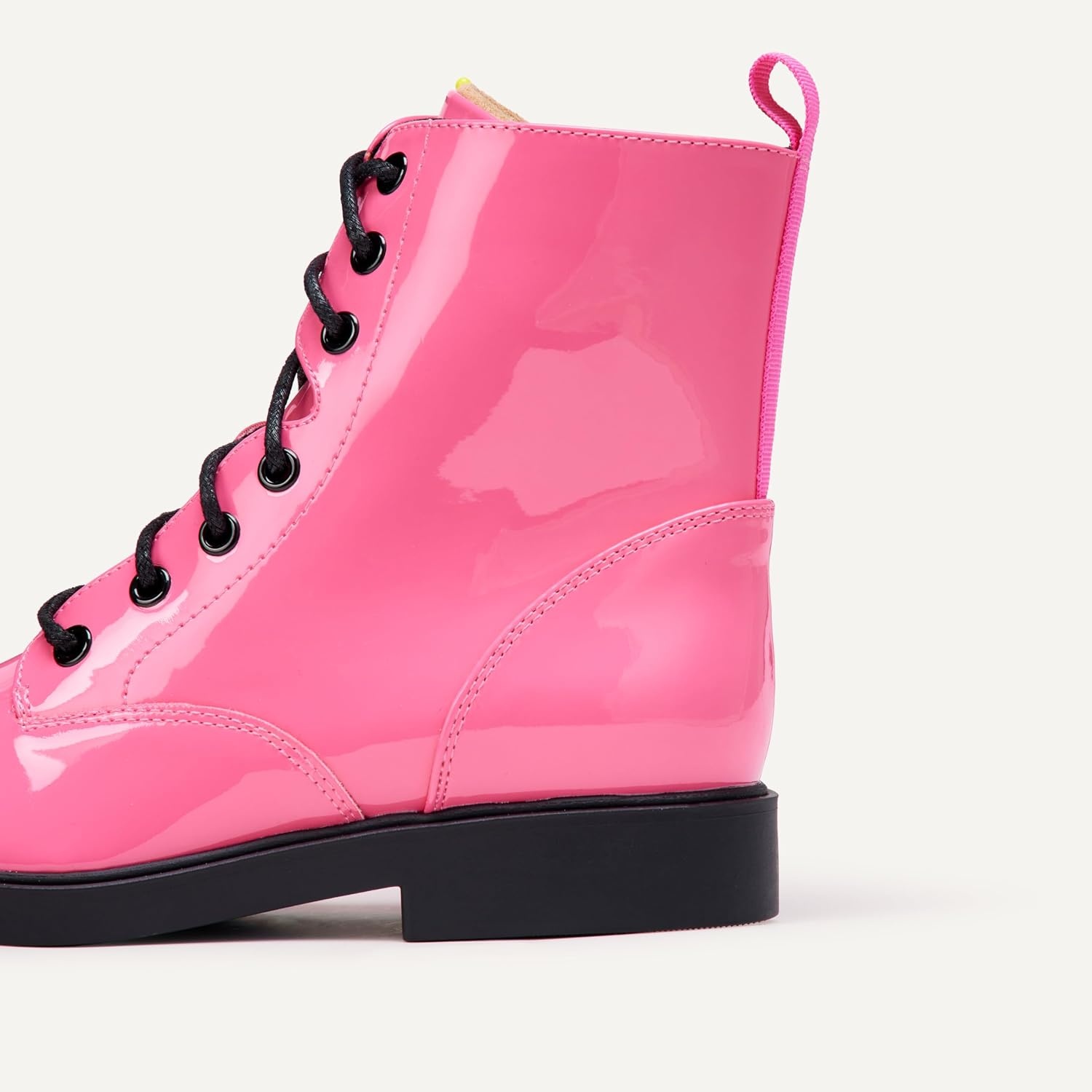 image:imageAmazon Essentials Girls Combat Boots With ZipperPink Patent