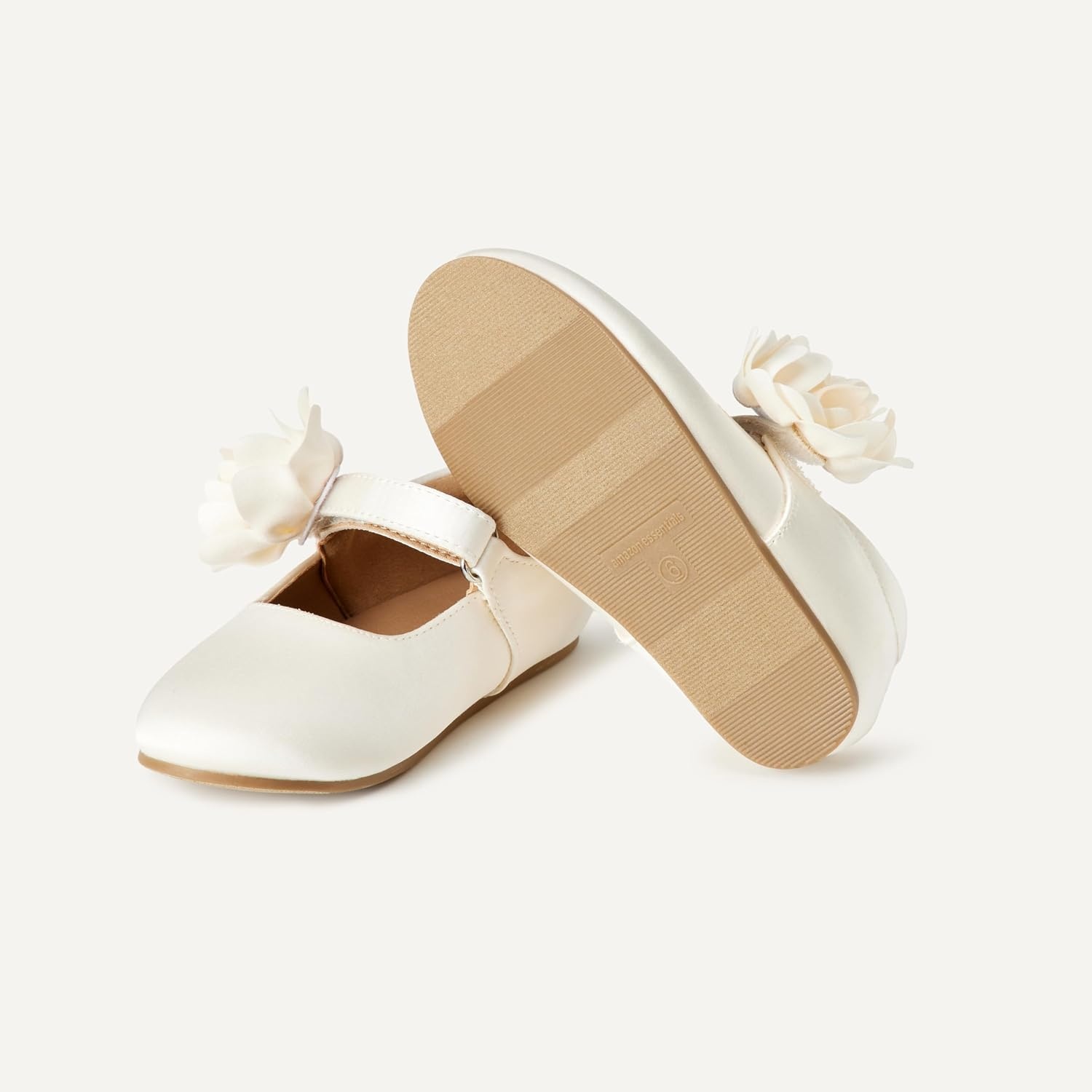 image:imageAmazon Essentials Girls and Toddlers Mary Jane FlatsCream Satin