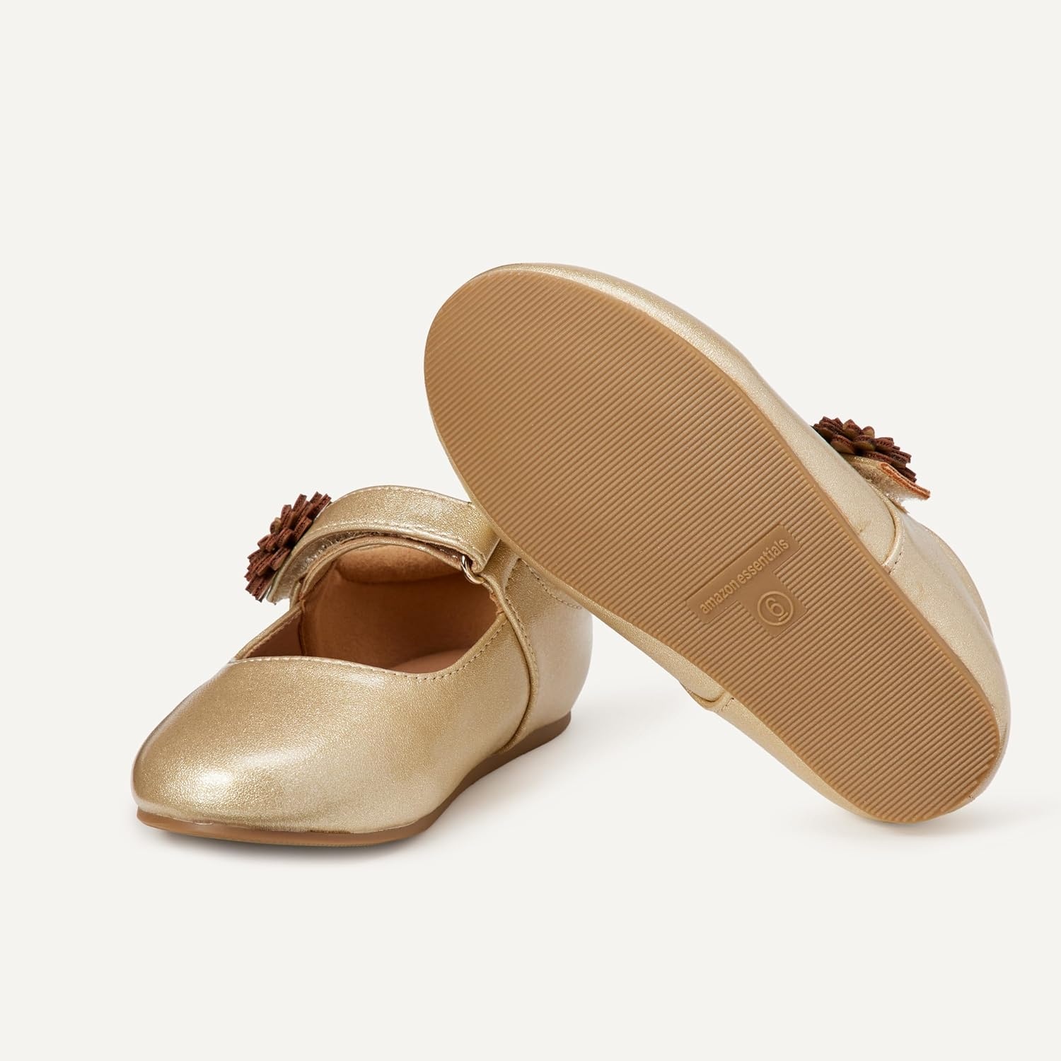 image:imageAmazon Essentials Girls and Toddlers Mary Jane FlatsGold Glitter