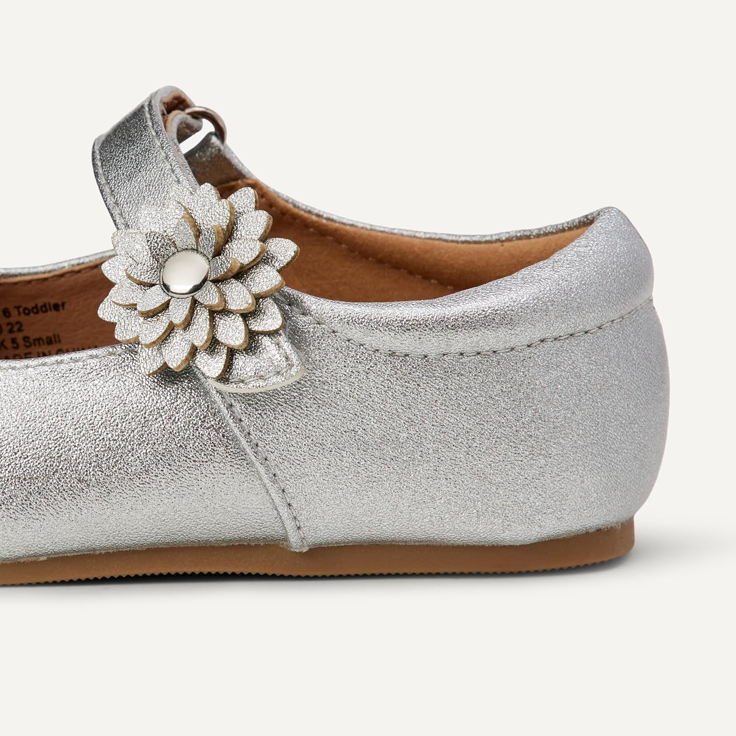 image:imageAmazon Essentials Girls and Toddlers Mary Jane FlatsSilver Glitter