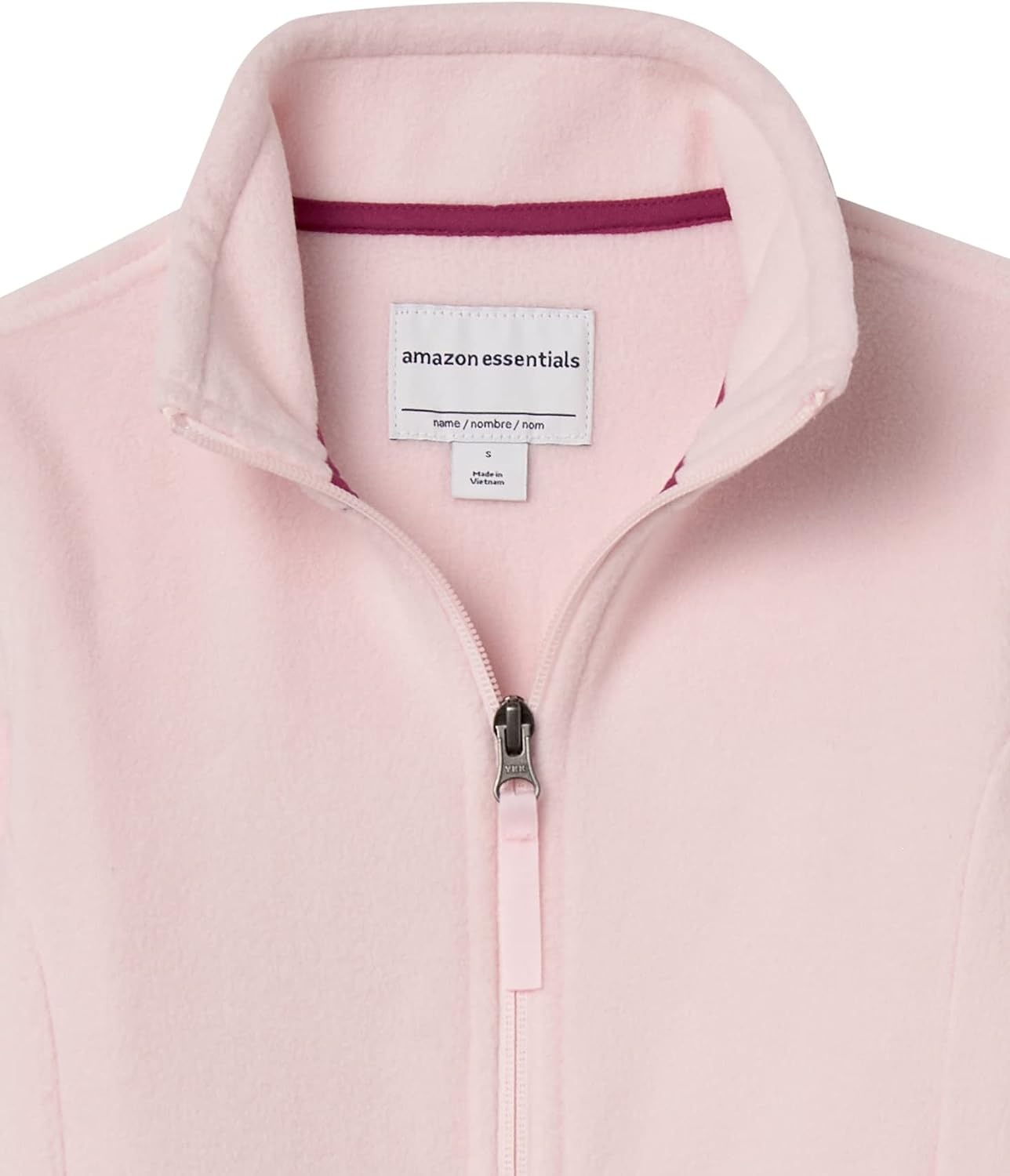 image:imageAmazon Essentials Girls and Toddlers Polar Fleece FullZip Mock Jacket Insulated Outerwear CoatLight Pink