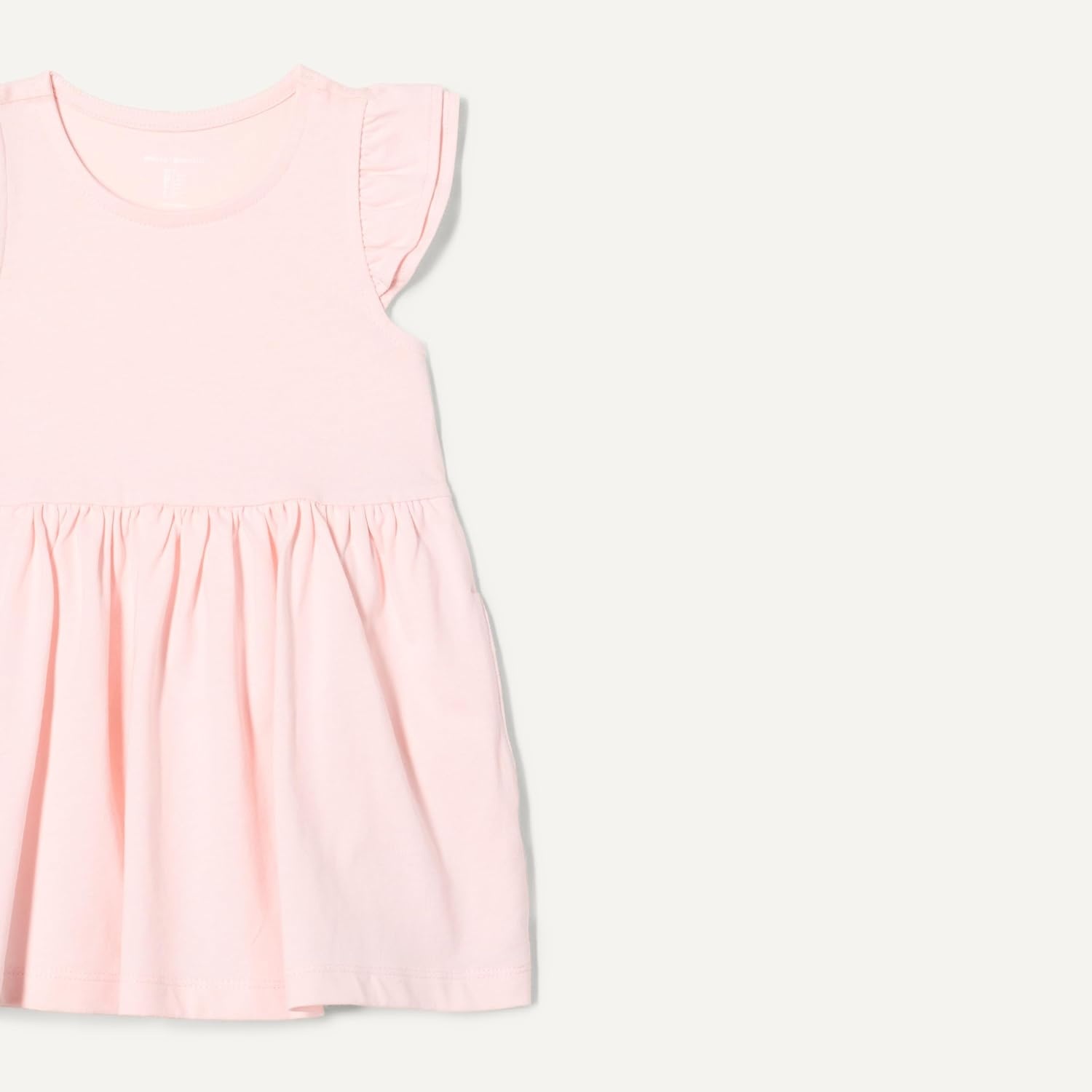 image:imageAmazon Essentials Girls and Toddlers Ruffle Flutter Sleeve Jersey Tunic Pack of 3Pale PinkFrench StripeFloral