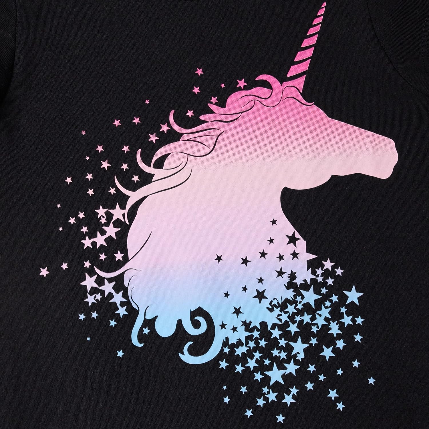 image:imageAmazon Essentials Girls and Toddlers Short Sleeve TShirtBlack UnicornGrey Text PrintLight PinkLilac