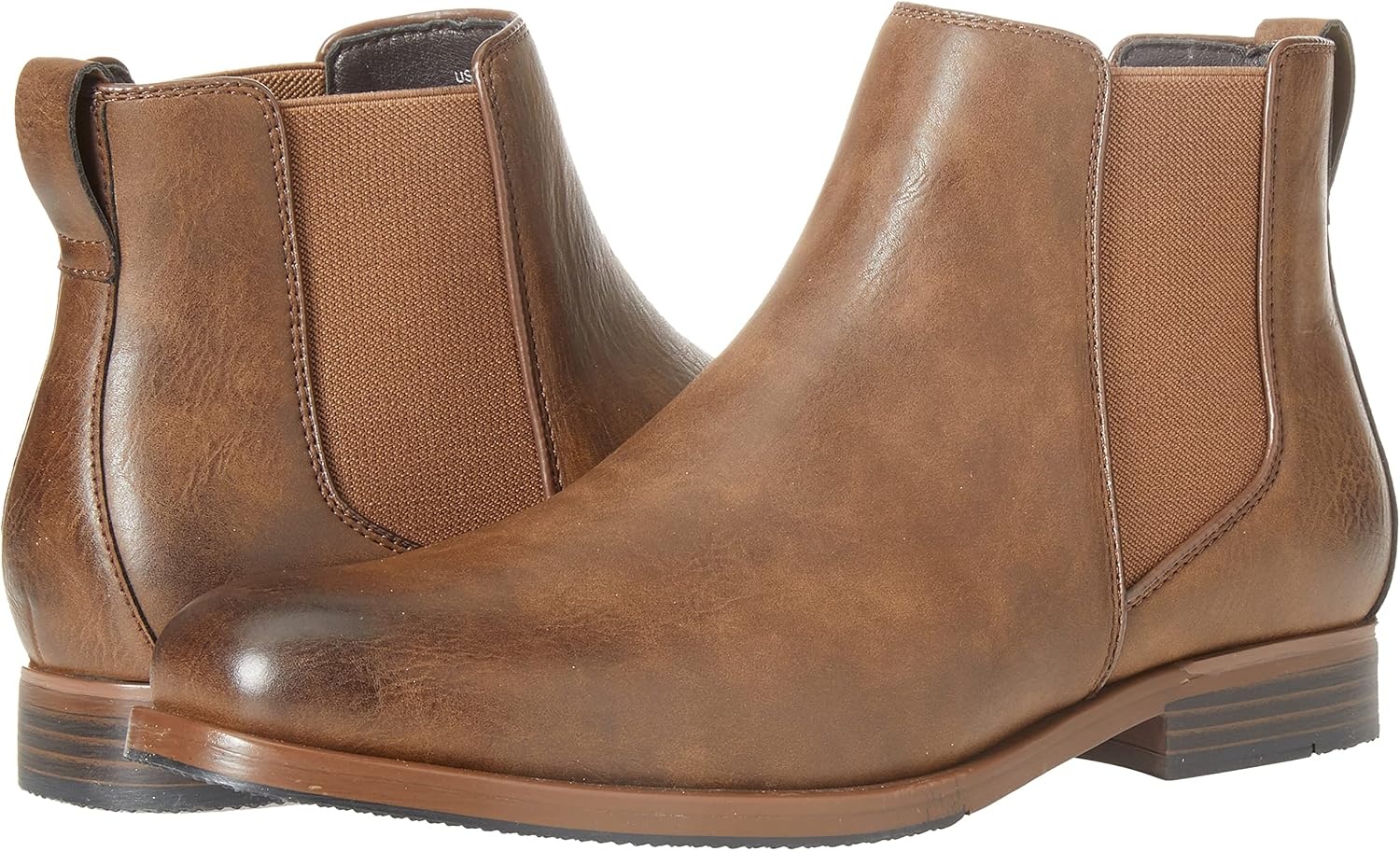 image:imageAmazon Essentials Mens Leather Chelsea BootChestnut Brown