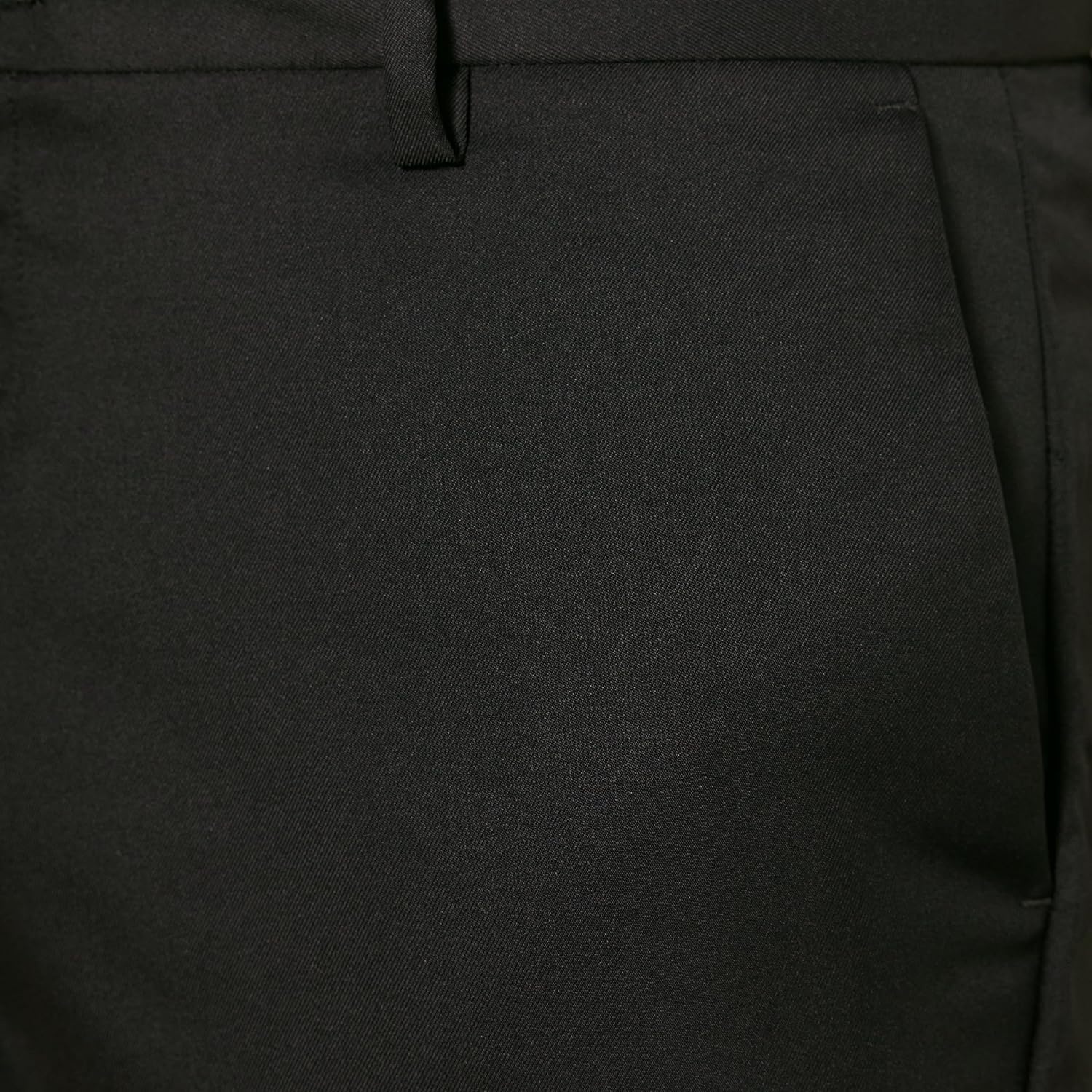 image:imageAmazon Essentials Mens SlimFit FlatFront Dress Pants Straight Leg Polyester StoneBlack