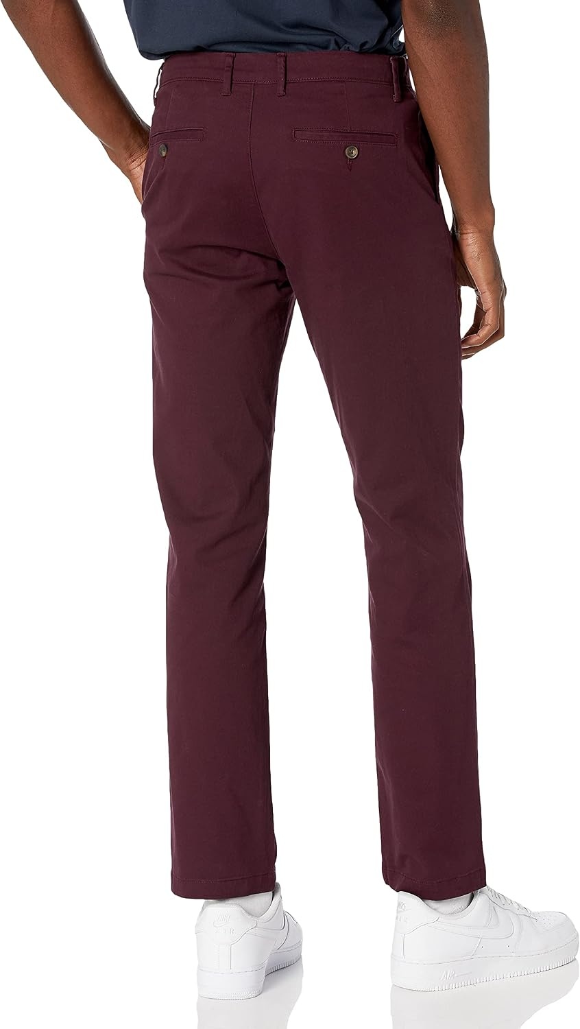 image:imageAmazon Essentials Mens StraightFit Casual Stretch Chino Pants Sits at WaistBurgundy
