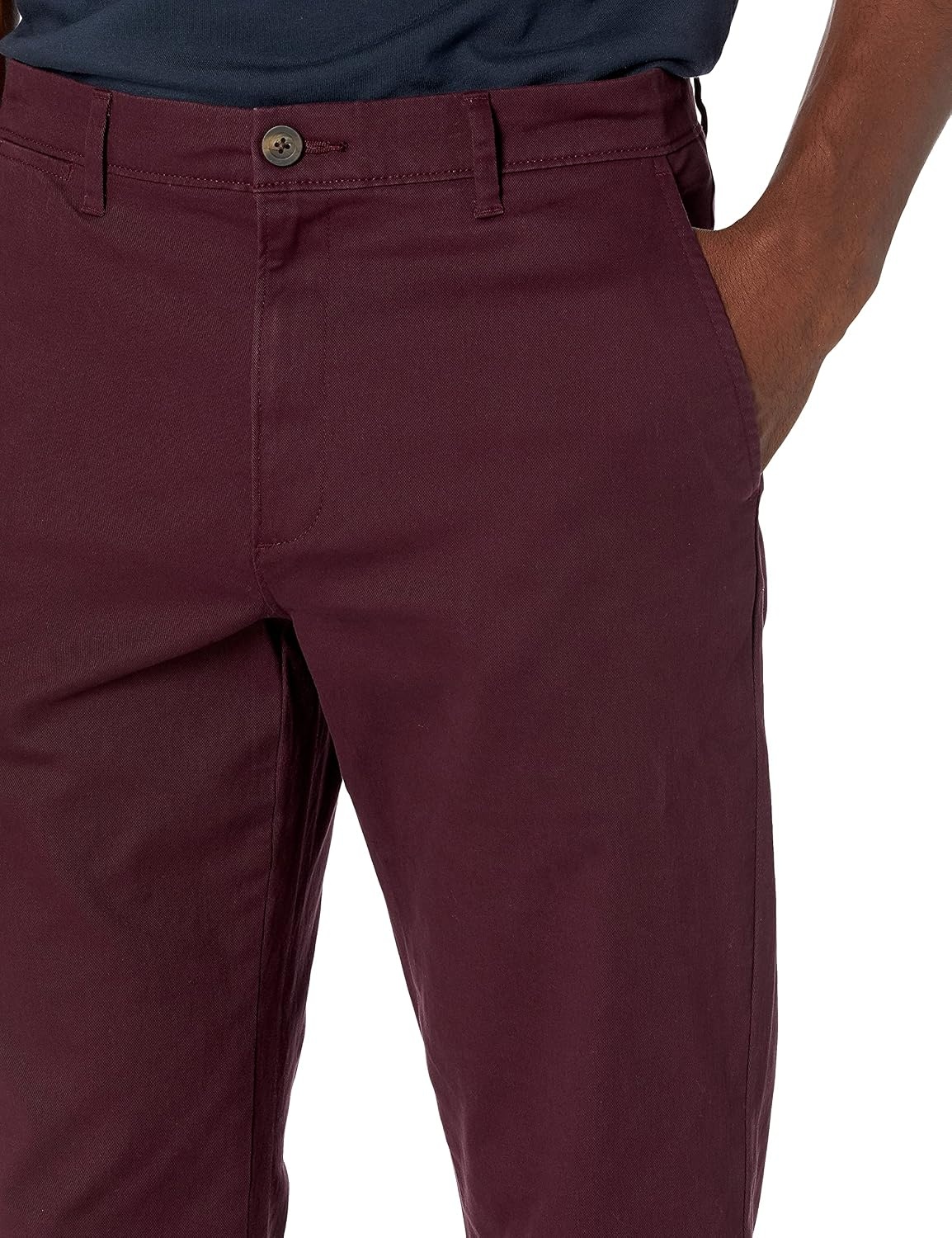 image:imageAmazon Essentials Mens StraightFit Casual Stretch Chino Pants Sits at WaistBurgundy