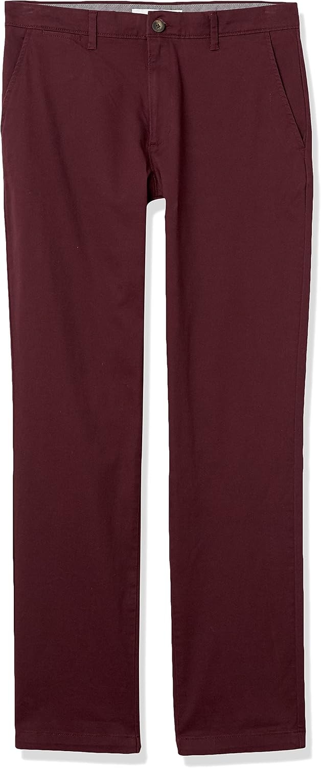 image:imageAmazon Essentials Mens StraightFit Casual Stretch Chino Pants Sits at WaistBurgundy