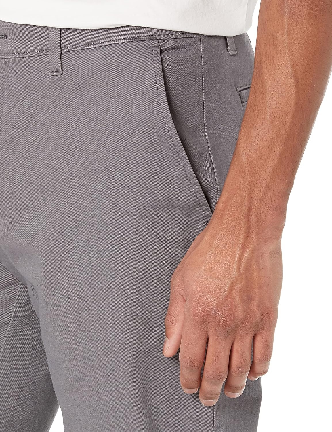 image:imageAmazon Essentials Mens StraightFit Casual Stretch Chino Pants Sits at WaistDark Grey