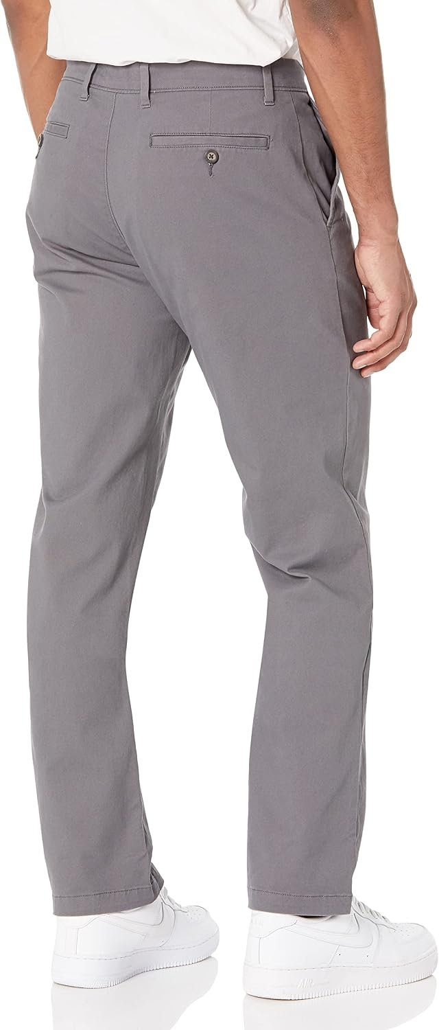 image:imageAmazon Essentials Mens StraightFit Casual Stretch Chino Pants Sits at WaistDark Grey