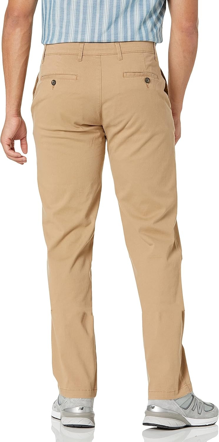 image:imageAmazon Essentials Mens StraightFit Casual Stretch Chino Pants Sits at WaistDark Khaki