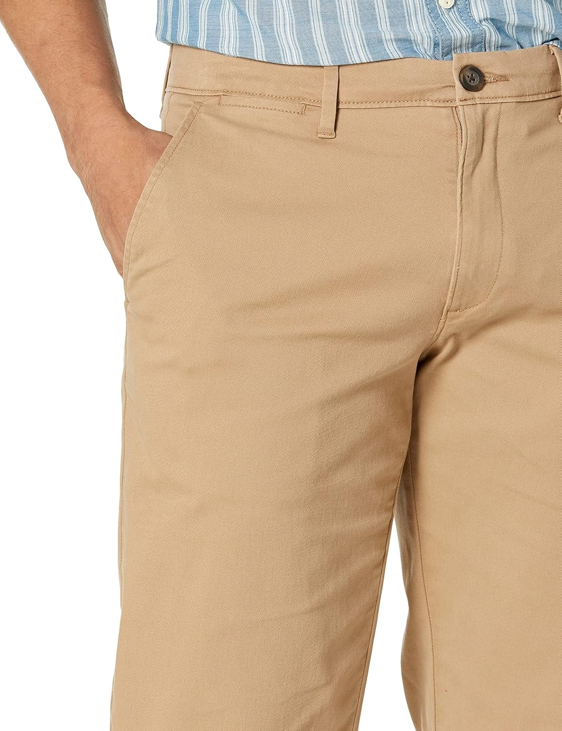 image:imageAmazon Essentials Mens StraightFit Casual Stretch Chino Pants Sits at WaistDark Khaki