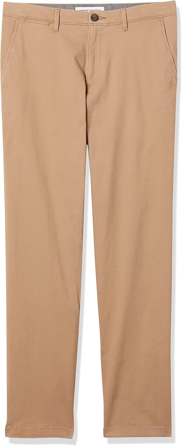 image:imageAmazon Essentials Mens StraightFit Casual Stretch Chino Pants Sits at WaistDark Khaki